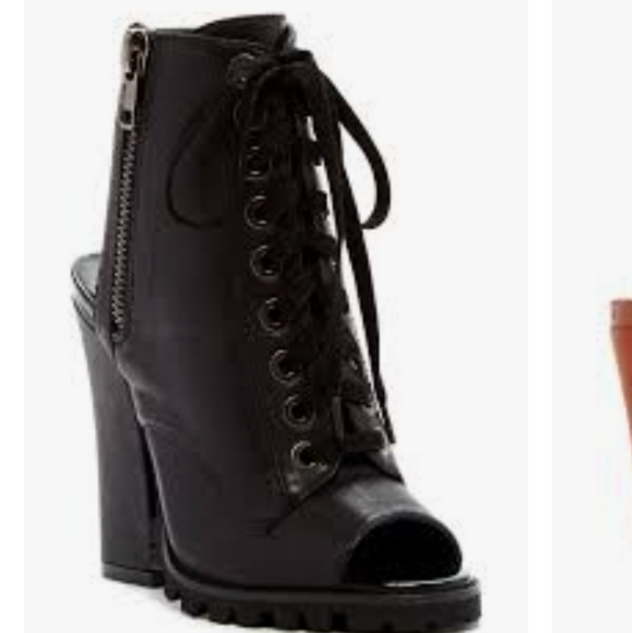 Michael Antonio black lace upheel booties sz 8 - Picture 1 of 5